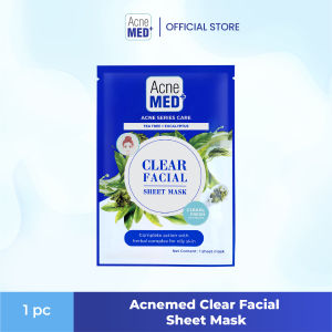 Acnemed Facial Sheet Mask Clear - Masker Wajah [ Acne Face Mask Masker Muka Kulit Berjerawat Mengurangi Bekas Jerawat Mengurangi Minyak Berlebih Pada Wajah ]
