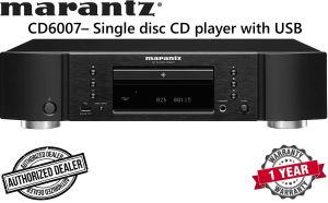 Marantz CD6007 Single-disc CD player with USB port for thumb drives  (black)