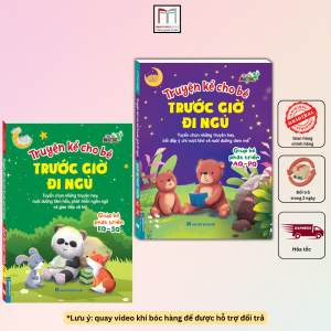 Combo 2c Truyện kể cho bé trước giờ đi ngủ giúp bé phát triển EQ-SQ + giúp bé phát triển AQ-PQ