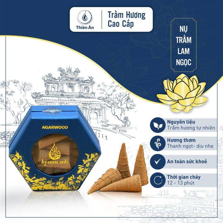 Nhang Nụ Xanh Kỳ Nam Anh (100% Trầm Hương) - Hàng Chính Hãng - Dùng cho Lư xông