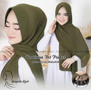 Kerudung Pashmina Plisket pet ceruty babydoll / Pashmina plisket terbaru 2021 / Jilbab Plisket Pashmina / Pashmina Plisket / Hijab Pashmina Plisket pet soft Antem