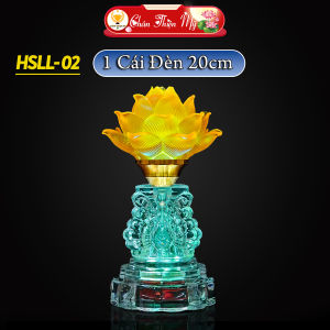 Đèn Bàn Thờ Hoa Sen Lưu Ly CHÂN THIỆN MỸ Led 7 Màu Đèn Bàn Thờ HSLL-02