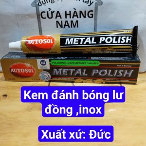 Kem đánh bóng kim loại Autosol Metal Polish loại lớn 75ml - đánh bóng sơn inox nhôm lư đồng viền điện thoại kem đánh  bóng lư đồng sáng bóng như mới inox và kim loại sáng bóng  hàng tốt xuất sứ  tại Đức- Cửa Hàng Nam