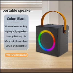 Bluetooth speaker with mic fit for outdoor Family party  with 3D stereo and colorful LED dance lights YS226