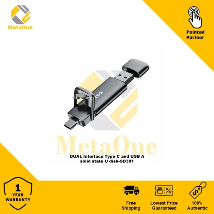 SSK DUAL Interface Type C and USB A solid state U disk-SD301
