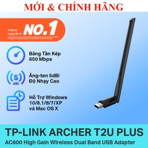 USB Wifi TP-Link Archer T2U Plus Băng Tần Kép Chuẩn AC 600Mbps