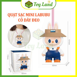 Quạt Sạc Labubu Mini Fan Quạt Không Cánh Đeo Cổ Đồ Chơi Trẻ Em Học Sinh Sạc USB Type C Giá Rẻ