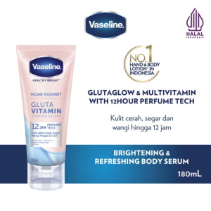 Vaseline Hijab Bright Cooling Body Serum 180ml - Perawatan Tubuh All Day Radiant Long Lasting Fragrance