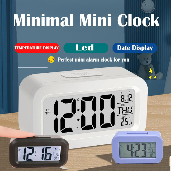 LED Mini Electronic Clock Simple Digital Clock Children's Cute Little ...