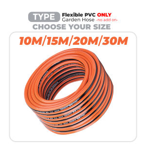 10M 15M 20M 30M Flexible PVC Garden Hose Orange Heavy Duty Water Pipe High Pressure Hose Getah Hos Paip Air Panjang
