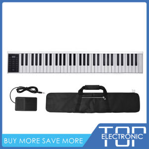 61 Keys Digital Electronic Piano Keyboard MIDI Output 128 Tones 128 Rhythms 14 Demo Songs Recording Programming Playback Tutorial with Sustain Pedal Built-in Stereo Speakers Headphone Speaker Output Built-in Batt-ery