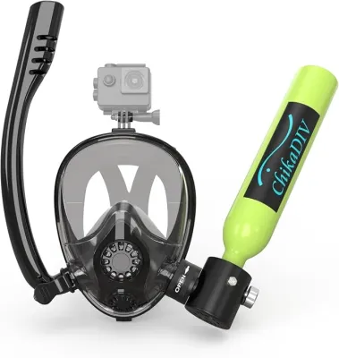 Mini Scuba divingtank với mặt nạ ống thở 0.5L xách tay nhỏ lặn Tank với bao kín mặt Mặt nạ lặn phổi bình khí phụ Mặt nạ tái sử dụng Dot chứng nhận Pony chai cho lặn với ống thở