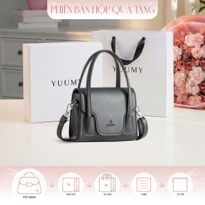Bộ hộp quà YUUMY (Túi đeo chéo nữ YUUMY YN227 + Hộp quà YHQ3T + Túi giấy YTG3T + Túi rút BVR3838 + Thiệp cảm ơn YBT1)