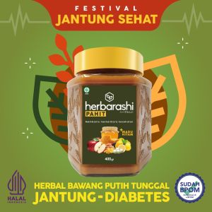 HERBARASHI Herbal Madu Hitam Pahit Bawang Putih 400ml