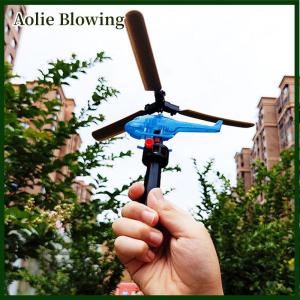 Aolie Pull Line Helicopter Fly Drawstring Small Plane Outdoor Game Draw Rope Take-off Interactive Toy Educational Toys Childrens Gift