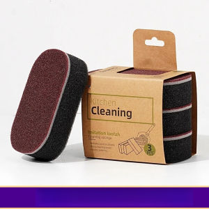 Kitchen Wipe Rust Brushing Pot Bottom Black Stain Artifact Magic Sponge Power Thicken Double-sided Dishes Cleaning Brushes