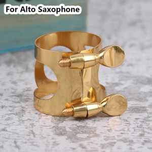 MAJESTICX 1Pcs with Adjustable Screw Saxophone Mouthpiece Clip Brass Snap Ring Ligature Climp Durable Alto/Tenor/Soprano Fastener Cap For Alto/Sub Alto/Treble Sax Saxophone