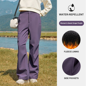 Camel Womens Warm Plus Fleece Pants Water-repellent Sport Trousers