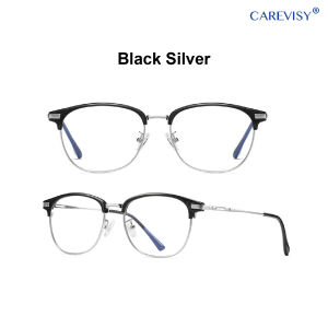 CAREVISY Vintage Anti Blue Light Glasses Computer Glasses Spectacles Anti Radiation Anti Eye Fatigue PC Gaming Eyeglasses for Adults Men Women