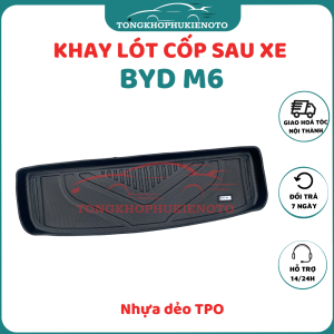 LÓT CỐP nhựa dẻo xe BYD M6 chất liệu TPO cao cấp không mùi không thấm nước dễ vệ sinh lắp đặt