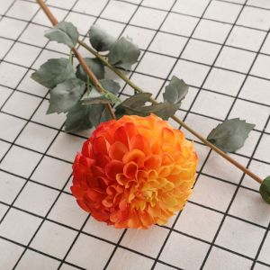BEITE 2 Heads Artificial Chrysanthemums Branch Real Touch 80cm Silk Fake Flowers Photography Props Floral Art Simulation Dahlia Flowers Home Decoration