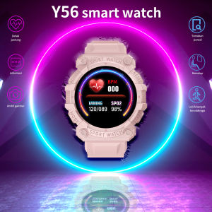 Beautiful Now Jam Tangan Pria Wanita Digital Smartwatch Bluetooth Model Baru Fashion Smartwatch Y56 Sport Waterproof Bluetooth Smart Watch Fitness Tracker Wristband Pedometer Heart Rate Sleep Monitoring