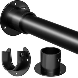 TRADER 2Pcs เหล็กไร้สนิม ตัวยึดราวแขวนตู้เสื้อผ้า ใช้งานได้หลากหลาย พร้อมสกรูสกรู หน้าแปลนหน้าแปลน ง่ายต่อการติดตั้ง อุปกรณ์อเนกประสงค์ ตู้เสื้อผ้าราวแขวนปลายราว ตู้เสื้อผ้าในตู้เสื้อผ้า