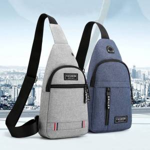 Mens New Casual Simple Fashion Waterproof Nylon Messenger Chest Crossbody Bag Beg Lelaki