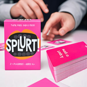 Splurt Card Game Splurt! Portable Party Card Game Think Fast Say It First Pink