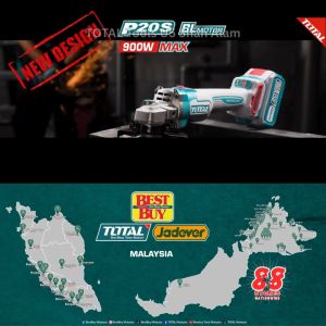 TOTAL Tools 20V ∅4" BL motor 900w Cordless angle grinder Free 5pcs cutting disc 锂离子电池角磨机 TAGLI261021