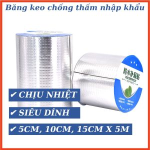 Băng keo chống thấm chống dột siêu dính Keo chống thấm cực kỳ chắc trên mọi chất liệu khổ 10cm x 5m Adela