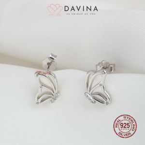 DAVINA Ladies Charlotte Earrings Sterling Silver 925 - Anting Wanita Perak S925 Tusuk Kupu Kupu