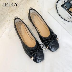 Giày lười IELGY đơn giản phong cách Hàn Quốc đế bằng miệng nông kiểu tiên nữ