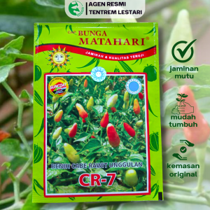 Benih Cabai Rawit Tegak CR 7 10 gram Cap Bunga Matahari Lebat Unggul Disukai Pasar