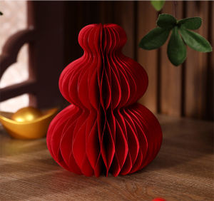 Dizoey 3D Honeycomb Balls Ornaments Red Gourd Housewarming Wedding Room Decoration Carft 2026 Chinese New Year Spring Festival Decor