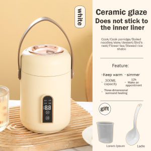 500ML Small Electric Crock Pot Portable Health Small Electric Stew Pot  Travelling Health Pot Multifunctional Porridge Cooker 便捷養生鍋
