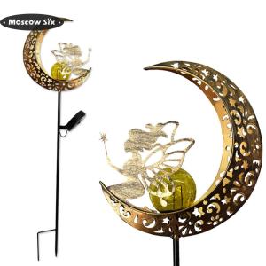 LED Lawn Atmosphere Light Waterproof Fairy Decorative Pathway Landscape Lights Easy Installation Solar Swing Automatic Switch Hollow Out for Courtyard