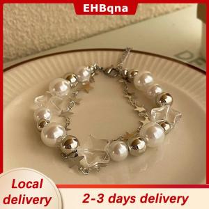 [COD]  HOT SALE Ship within 24 hours Harajuku Star Bracelet Girl Pentagram Pearl Beaded Bangle For Women Vintage Aesthetic Charm Bracelet Accessories Jewelry Gift