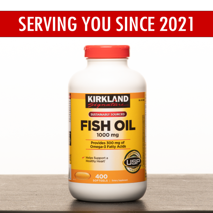 Kirkland Signature Fish Oil 1000MG, 400 Softgels (Expiration Date