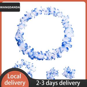 [COD] WANGDANDA Ship within 24 hours 4Pcs set Hawaiian Artificial Flowers Leis Necklace Garland Headband Wedding Birthday Beach Tropical Party Decoration