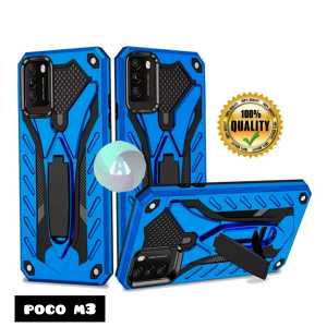 Casing HP Untuk XIAOMI POCO M3 Hardcase Phantom Robot Kick Standing Armor