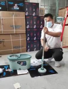 Xô lau nhà 360* lồng inox tặng kèm 1 bông lau cao cấp