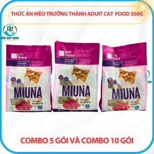 Hạt cho Mèo lớn MIUNA 350g combo 5gói và 10gói cung cấp dinh dưỡng hỗ trợ tiêu hóa PETS CHOICE