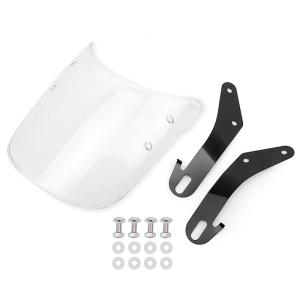 Kính chắn gió phong cách cổ điển xe máy flyscreen rõ ràng kính chắn gió Lá chắn bảo vệ từ các mảnh vỡ cho các mô hình xe máy khác nhau