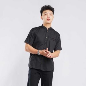 Baju Koko Al-Barkah Pria Dewasa Polos Lengan Panjang Katun Toyobo Adem