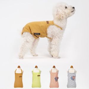 ER52858 Stripped Female Dog Physiological Pants Pet Jumpsuit Underwear Dog Sanitary Panties Pet Clothing Washable Cat Dog Shorts Diapers for Puppy