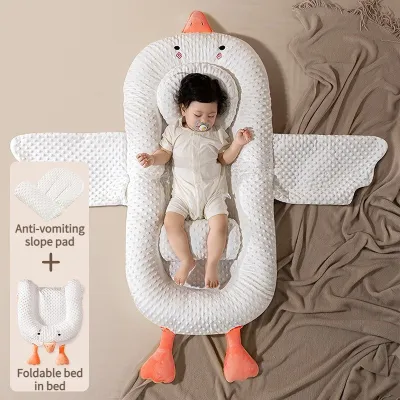 Baby Bed Set For Newborn Baby Nest Anti-startle Portable Baby Bedding Breastfeeding Pillow Washable Sleeping Artifact Bed No pad in the middle
