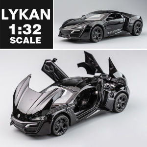 LEO 1:32 Lykan Hypersport Sound & light function the door can be opened diecast Alloy car model toys for boys toys for kids car for kids educational toys cheap prices