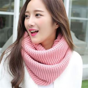 Thermal Neck Warmer Thicken Bib Knitting Scarf Warm Neck Cover Windproof Fashion Scarves Men Women