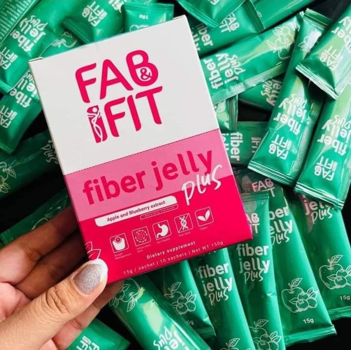 Fab & Fit Fiber Jelly Plus with Prebiotics 10 sachets OR retail 1 sachet, Slimming Jelly Flat tummy (AUTHORIZED DISTRIBUTOR)